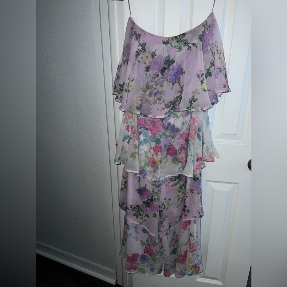 Asos floral tiered jumpsuit sz 6